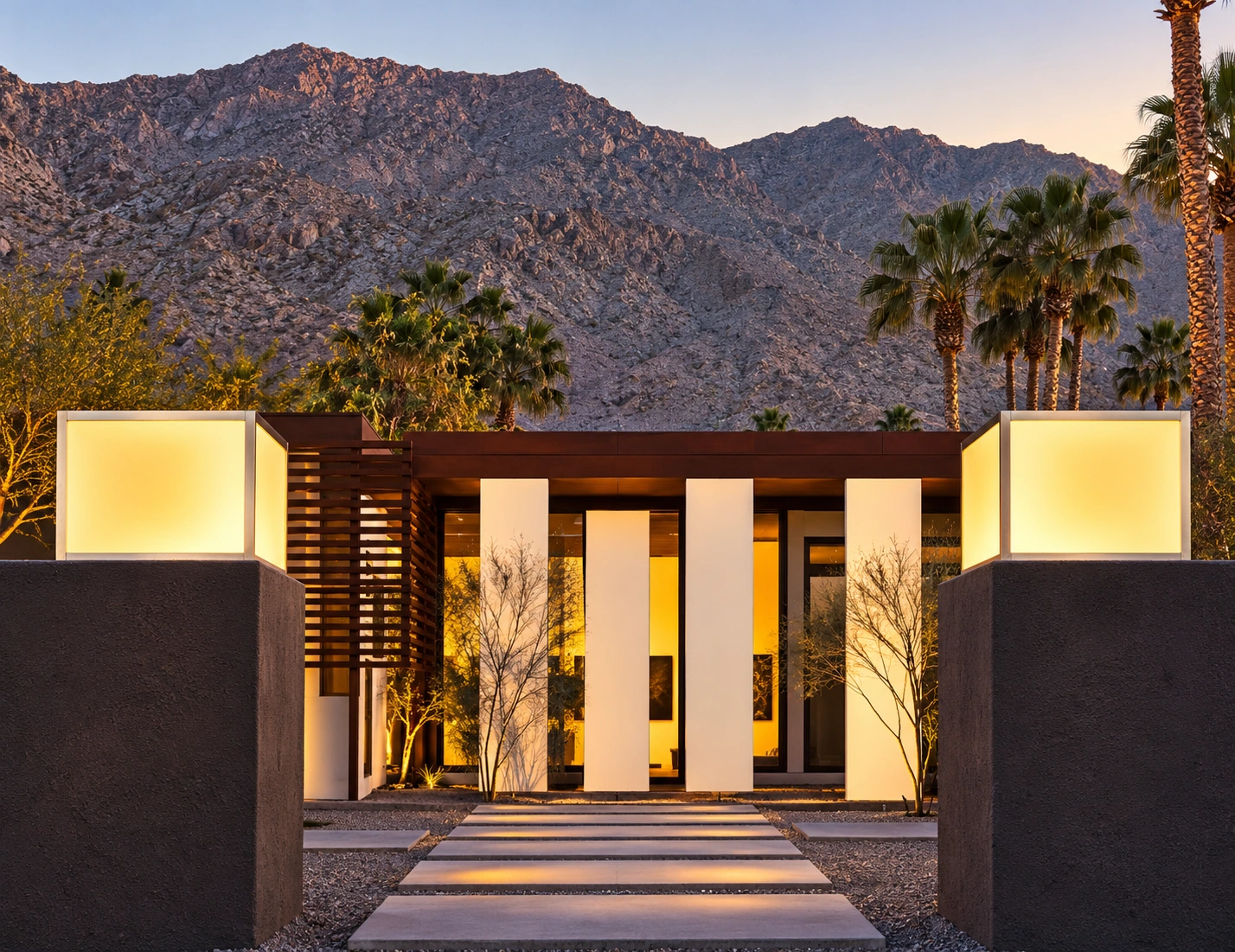 Entrance at dusk