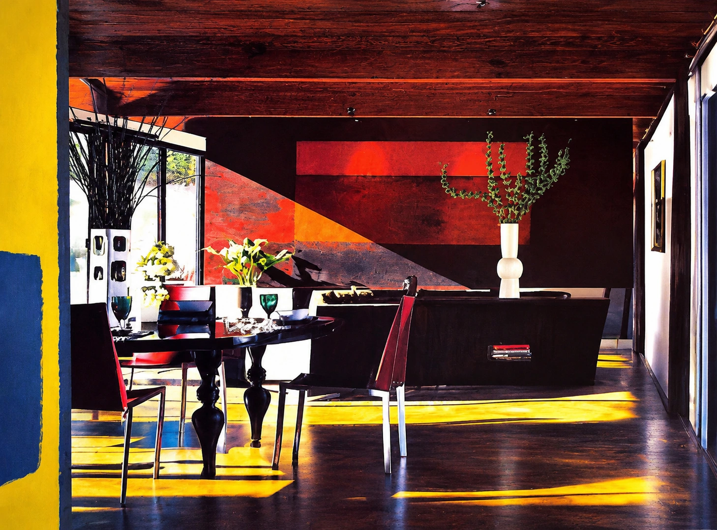 Dining and living room