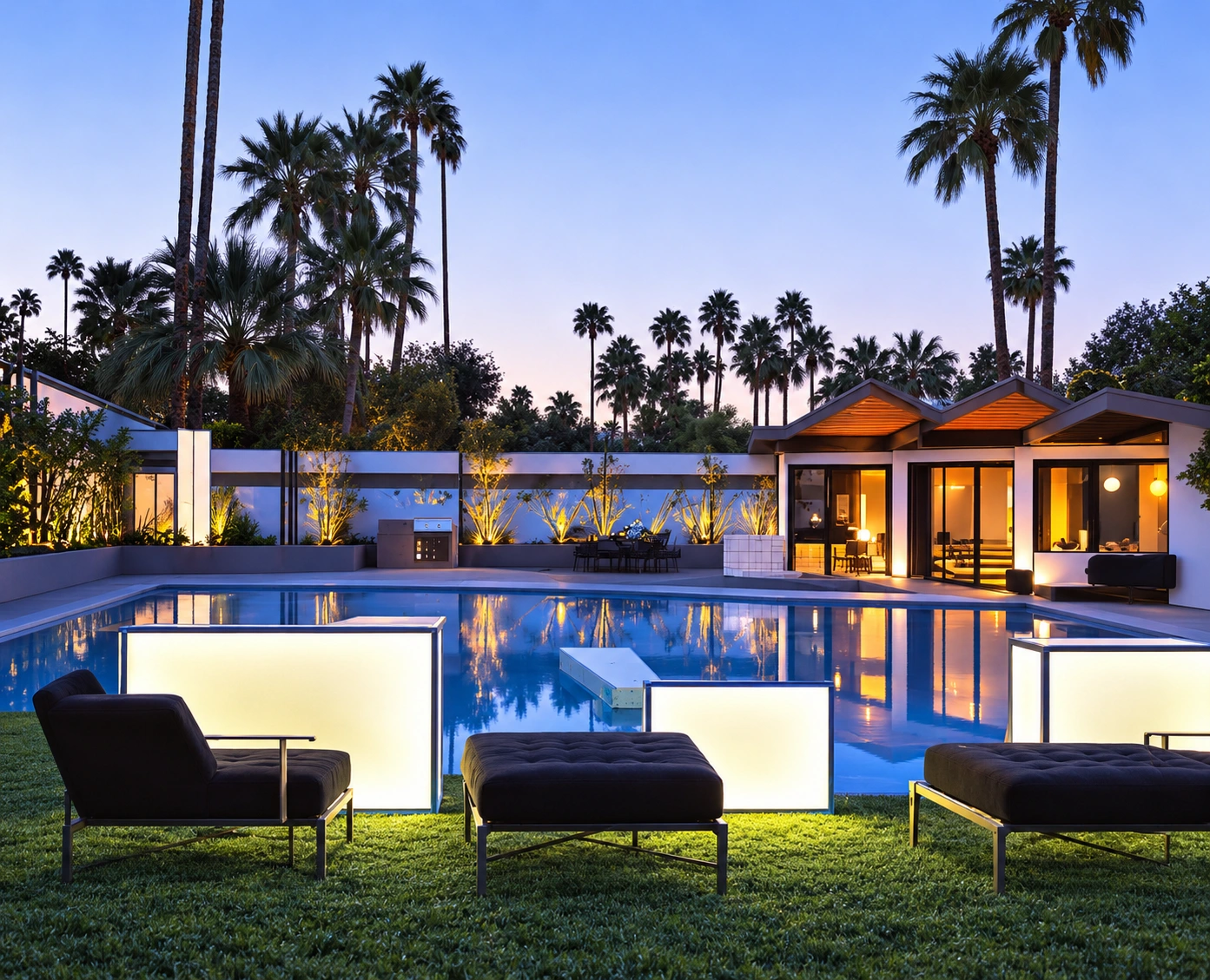 Pool at twilight