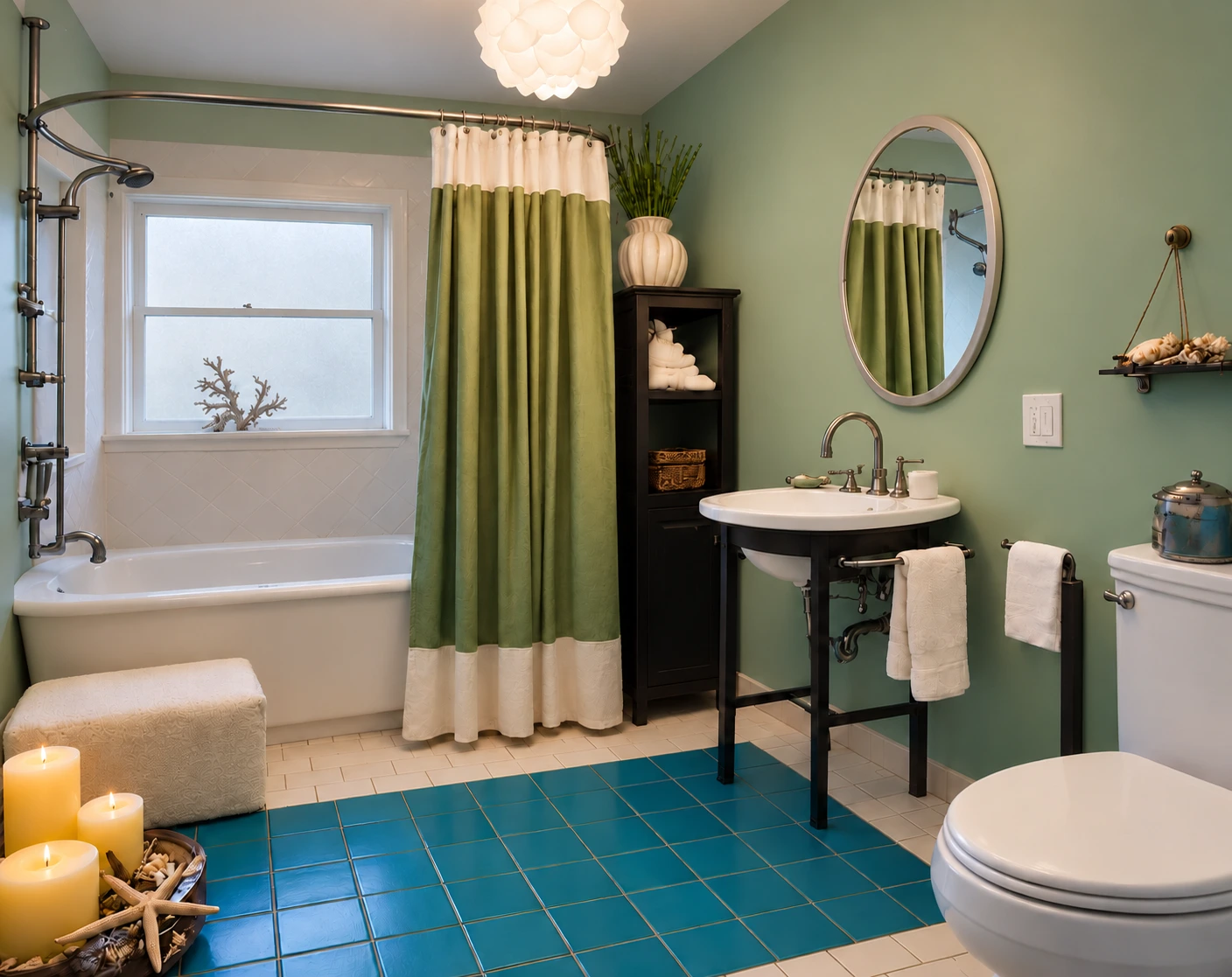 Green bathroom