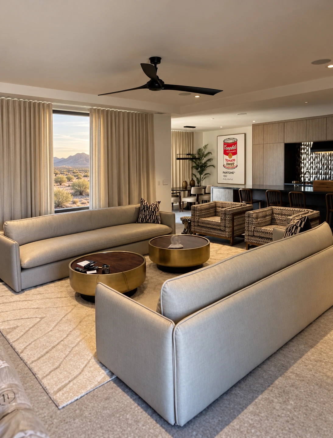 Living room overlooking Palm Springs