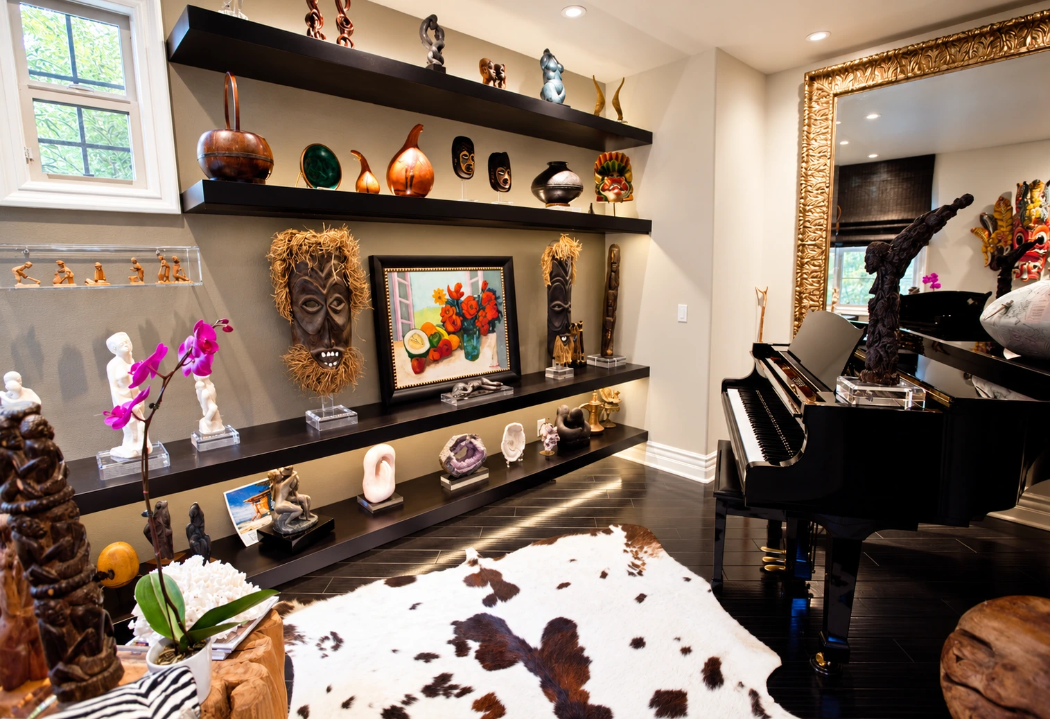 Art collection and piano
