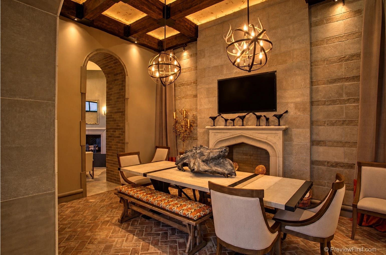 Stone dining room